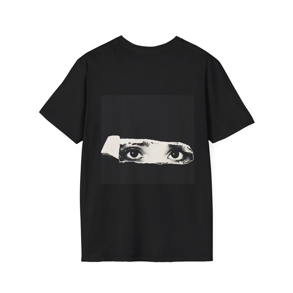 C'est la vie Tee — Minimal Black Square Graphic T-Shirt with Back Eye Art