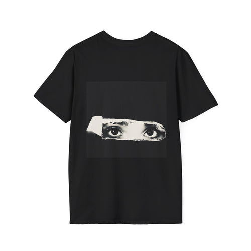 C'est la vie Tee — Minimal Black Square Graphic T-Shirt with Back Eye Art